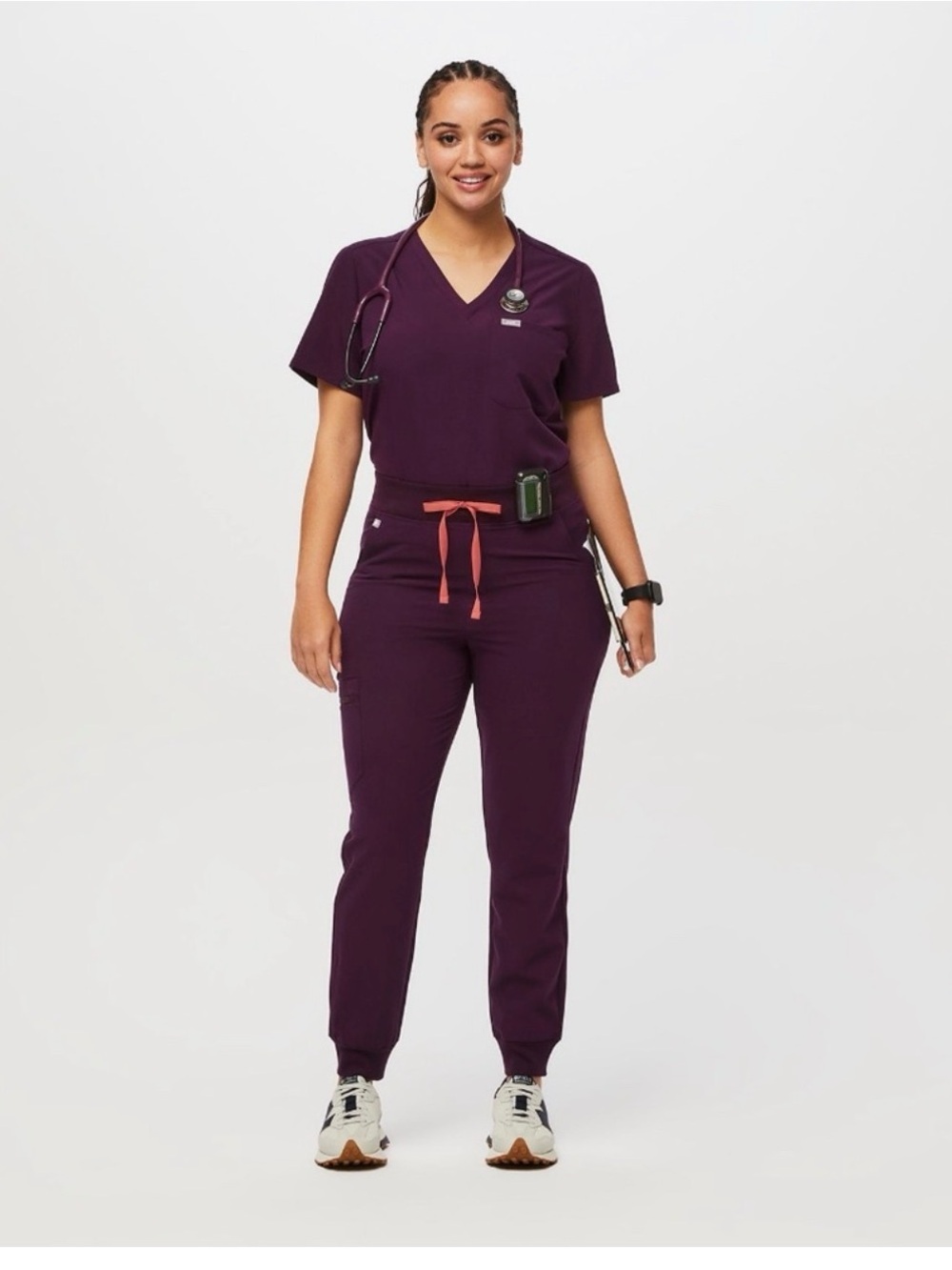 LIKE NEW Figs Deep Purple Scrub Set